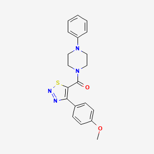 [4-(4-Methoxyphenyl)-1,2,3-thiadiazol-5-yl](4-phenylpiperazin-1-yl)methanone - 