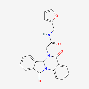 2-(5,11-dioxo-6a,11-dihydroisoindolo[2,1-a]quinazolin-6(5H)-yl)-N-(furan-2-ylmethyl)acetamide - 