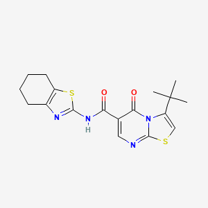 3-(tert-butyl)-5-oxo-N-(4,5,6,7-tetrahydrobenzo[d]thiazol-2-yl)-5H-thiazolo[3,2-a]pyrimidine-6-carboxamide - 