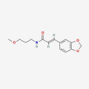 (E)-3-(benzo[d][1,3]dioxol-5-yl)-N-(3-methoxypropyl)acrylamide - 
