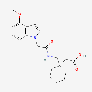 [1-({[(4-methoxy-1H-indol-1-yl)acetyl]amino}methyl)cyclohexyl]acetic acid - 