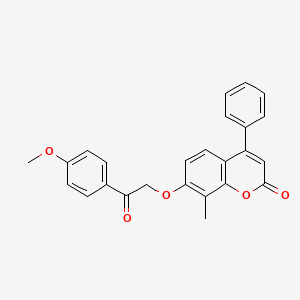 7-[2-(4-methoxyphenyl)-2-oxoethoxy]-8-methyl-4-phenyl-2H-chromen-2-one - 