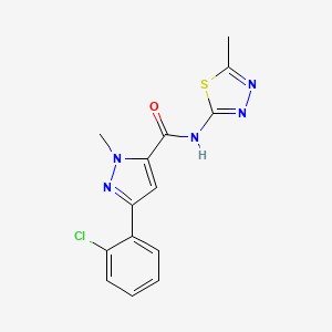 3-(2-chlorophenyl)-1-methyl-N-(5-methyl-1,3,4-thiadiazol-2-yl)-1H-pyrazole-5-carboxamide - 