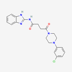 4-[4-(3-chlorophenyl)piperazin-1-yl]-N-(1,3-dihydro-2H-benzimidazol-2-ylidene)-4-oxobutanamide - 