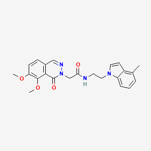 2-[7,8-dimethoxy-1-oxo-2(1H)-phthalazinyl]-N-[2-(4-methyl-1H-indol-1-yl)ethyl]acetamide - 