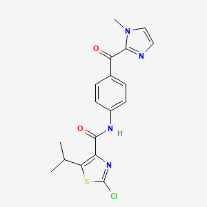 2-chloro-N-{4-[(1-methyl-1H-imidazol-2-yl)carbonyl]phenyl}-5-(propan-2-yl)-1,3-thiazole-4-carboxamide - 