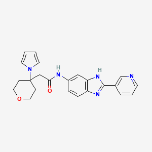 N-[2-(pyridin-3-yl)-1H-benzimidazol-6-yl]-2-[4-(1H-pyrrol-1-yl)tetrahydro-2H-pyran-4-yl]acetamide - 