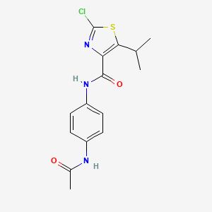 N-[4-(acetylamino)phenyl]-2-chloro-5-(propan-2-yl)-1,3-thiazole-4-carboxamide - 