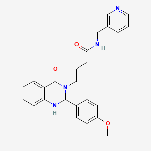 4-[2-(4-methoxyphenyl)-4-oxo-1,4-dihydroquinazolin-3(2H)-yl]-N-(pyridin-3-ylmethyl)butanamide - 