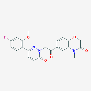 6-{[3-(4-fluoro-2-methoxyphenyl)-6-oxopyridazin-1(6H)-yl]acetyl}-4-methyl-2H-1,4-benzoxazin-3(4H)-one - 