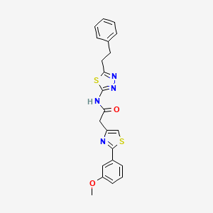 2-[2-(3-methoxyphenyl)-1,3-thiazol-4-yl]-N-[(2Z)-5-(2-phenylethyl)-1,3,4-thiadiazol-2(3H)-ylidene]acetamide - 