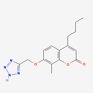 4-butyl-8-methyl-7-(2H-tetrazol-5-ylmethoxy)chromen-2-one - 848995-81-3