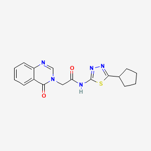 N-(5-cyclopentyl-1,3,4-thiadiazol-2-yl)-2-(4-oxoquinazolin-3(4H)-yl)acetamide - 