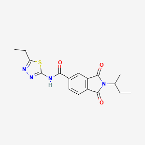 2-(butan-2-yl)-N-[(2E)-5-ethyl-1,3,4-thiadiazol-2(3H)-ylidene]-1,3-dioxo-2,3-dihydro-1H-isoindole-5-carboxamide - 