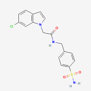 2-(6-chloro-1H-indol-1-yl)-N-(4-sulfamoylbenzyl)acetamide - 