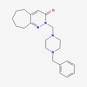 2-[(4-benzylpiperazin-1-yl)methyl]-2,5,6,7,8,9-hexahydro-3H-cyclohepta[c]pyridazin-3-one - 