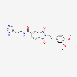 2-[2-(3,4-dimethoxyphenyl)ethyl]-N-[2-(1H-imidazol-4-yl)ethyl]-1,3-dioxo-2,3-dihydro-1H-isoindole-5-carboxamide - 