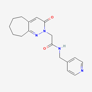 2-(3-oxo-3,5,6,7,8,9-hexahydro-2H-cyclohepta[c]pyridazin-2-yl)-N-(pyridin-4-ylmethyl)acetamide - 