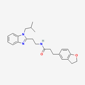 3-(2,3-dihydro-1-benzofuran-5-yl)-N-{2-[1-(2-methylpropyl)-1H-benzimidazol-2-yl]ethyl}propanamide - 