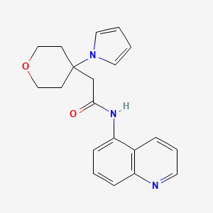 2-[4-(1H-pyrrol-1-yl)tetrahydro-2H-pyran-4-yl]-N-(quinolin-5-yl)acetamide - 