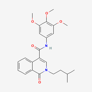 2-(3-methylbutyl)-1-oxo-N-(3,4,5-trimethoxyphenyl)-1,2-dihydroisoquinoline-4-carboxamide - 