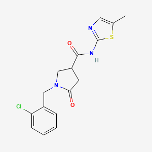 1-(2-chlorobenzyl)-N-(5-methyl-1,3-thiazol-2-yl)-5-oxopyrrolidine-3-carboxamide - 