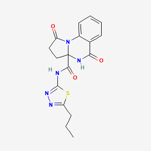 1,5-dioxo-N-[(2Z)-5-propyl-1,3,4-thiadiazol-2(3H)-ylidene]-2,3,4,5-tetrahydropyrrolo[1,2-a]quinazoline-3a(1H)-carboxamide - 