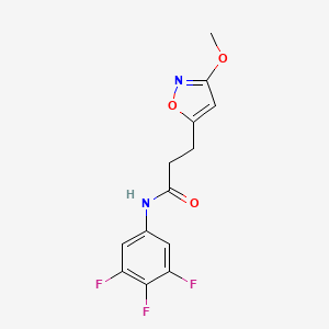 3-(3-methoxy-1,2-oxazol-5-yl)-N-(3,4,5-trifluorophenyl)propanamide - 