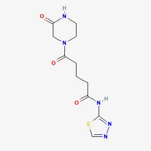 5-oxo-5-(3-oxopiperazin-1-yl)-N-(1,3,4-thiadiazol-2-yl)pentanamide - 