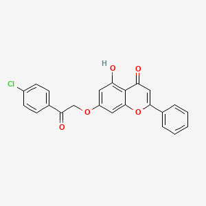 7-[2-(4-chlorophenyl)-2-oxoethoxy]-5-hydroxy-2-phenyl-4H-chromen-4-one - 