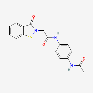 N-[4-(acetylamino)phenyl]-2-(3-oxo-1,2-benzothiazol-2(3H)-yl)acetamide - 