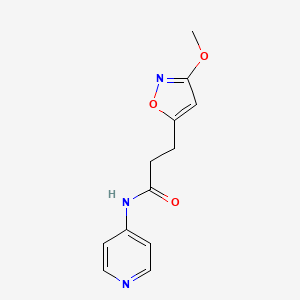 3-(3-methoxy-1,2-oxazol-5-yl)-N-(pyridin-4-yl)propanamide - 