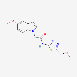 2-(5-methoxy-1H-indol-1-yl)-N-[(2E)-5-(methoxymethyl)-1,3,4-thiadiazol-2(3H)-ylidene]acetamide - 