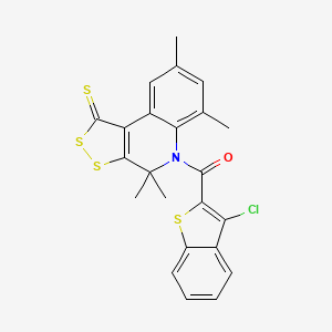 (3-chloro-1-benzothiophen-2-yl)(4,4,6,8-tetramethyl-1-thioxo-1,4-dihydro-5H-[1,2]dithiolo[3,4-c]quinolin-5-yl)methanone - 