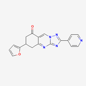 6-(2-furyl)-2-pyridin-4-yl-6,7-dihydro[1,2,4]triazolo[5,1-b]quinazolin-8(5H)-one - 