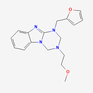 1-(Furan-2-ylmethyl)-3-(2-methoxyethyl)-1,2,3,4-tetrahydro[1,3,5]triazino[1,2-a]benzimidazole - 