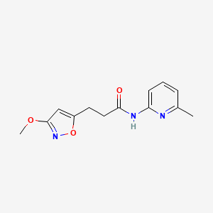 3-(3-methoxy-1,2-oxazol-5-yl)-N-(6-methylpyridin-2-yl)propanamide - 