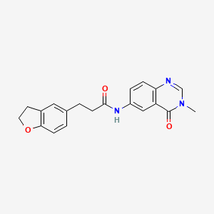 3-(2,3-dihydro-1-benzofuran-5-yl)-N-(3-methyl-4-oxo-3,4-dihydroquinazolin-6-yl)propanamide - 
