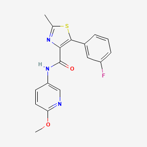 5-(3-fluorophenyl)-N-(6-methoxypyridin-3-yl)-2-methyl-1,3-thiazole-4-carboxamide - 