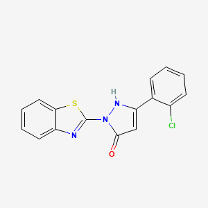1-(1,3-benzothiazol-2-yl)-3-(2-chlorophenyl)-1H-pyrazol-5-ol - 