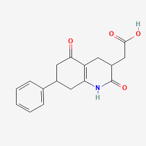 (2,5-Dioxo-7-phenyl-1,2,3,4,5,6,7,8-octahydroquinolin-3-yl)acetic acid - 