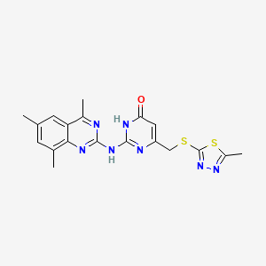 6-{[(5-methyl-1,3,4-thiadiazol-2-yl)sulfanyl]methyl}-2-[(4,6,8-trimethylquinazolin-2-yl)amino]pyrimidin-4(3H)-one - 