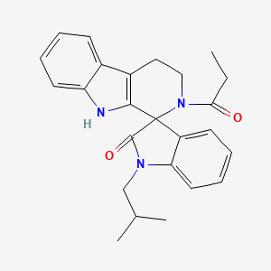 1'-isobutyl-2-propionyl-2,3,4,9-tetrahydrospiro[beta-carboline-1,3'-indol]-2'(1'H)-one - 