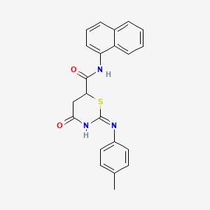 2-[(4-methylphenyl)amino]-N-(naphthalen-1-yl)-4-oxo-5,6-dihydro-4H-1,3-thiazine-6-carboxamide - 