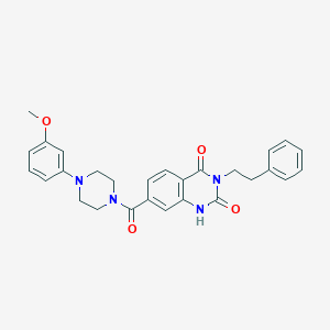 7-(4-(3-methoxyphenyl)piperazine-1-carbonyl)-3-phenethylquinazoline-2,4(1H,3H)-dione - 