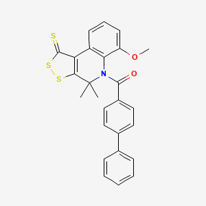 biphenyl-4-yl(6-methoxy-4,4-dimethyl-1-thioxo-1,4-dihydro-5H-[1,2]dithiolo[3,4-c]quinolin-5-yl)methanone - 