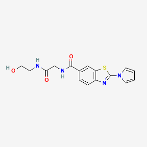 N-{2-[(2-hydroxyethyl)amino]-2-oxoethyl}-2-(1H-pyrrol-1-yl)-1,3-benzothiazole-6-carboxamide - 