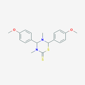 4,6-Bis(4-methoxyphenyl)-3,5-dimethyl-1,3,5-thiadiazinane-2-thione - 