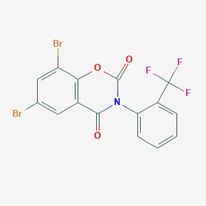 6,8-dibromo-3-[2-(trifluoromethyl)phenyl]-2H-1,3-benzoxazine-2,4(3H)-dione - 