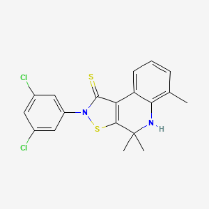 2-(3,5-dichlorophenyl)-4,4,6-trimethyl-5H-[1,2]thiazolo[5,4-c]quinoline-1-thione - 